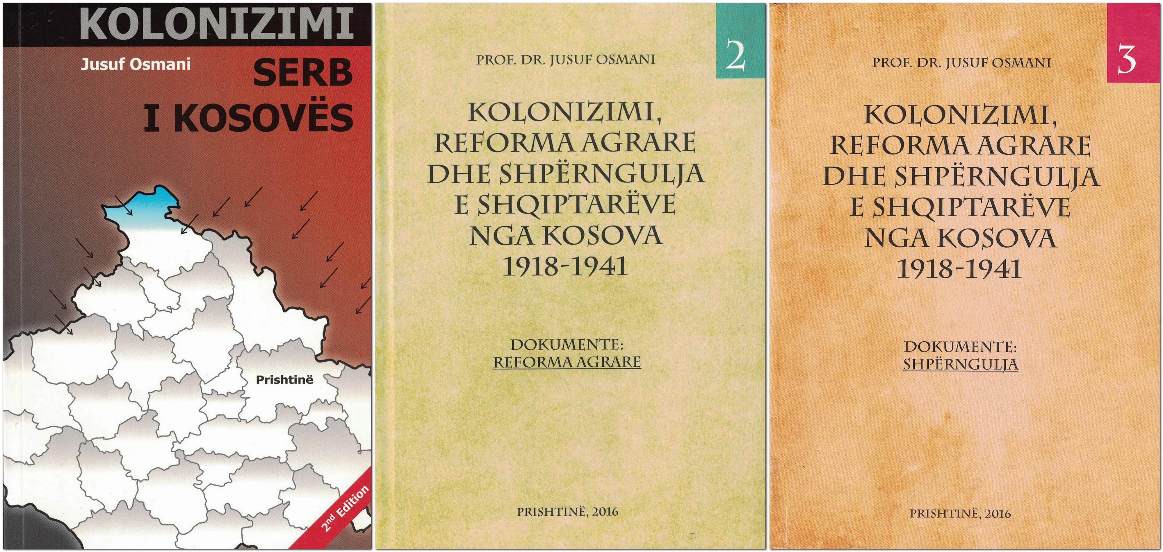 Na podlagi disertacije je Jusuf Osmani izdal tri knjige o kolonizaciji na Kosovu.